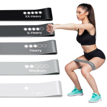 Active 100 Resistance Bands Set of 5 – SkinFriendly Exercise Bands for Men