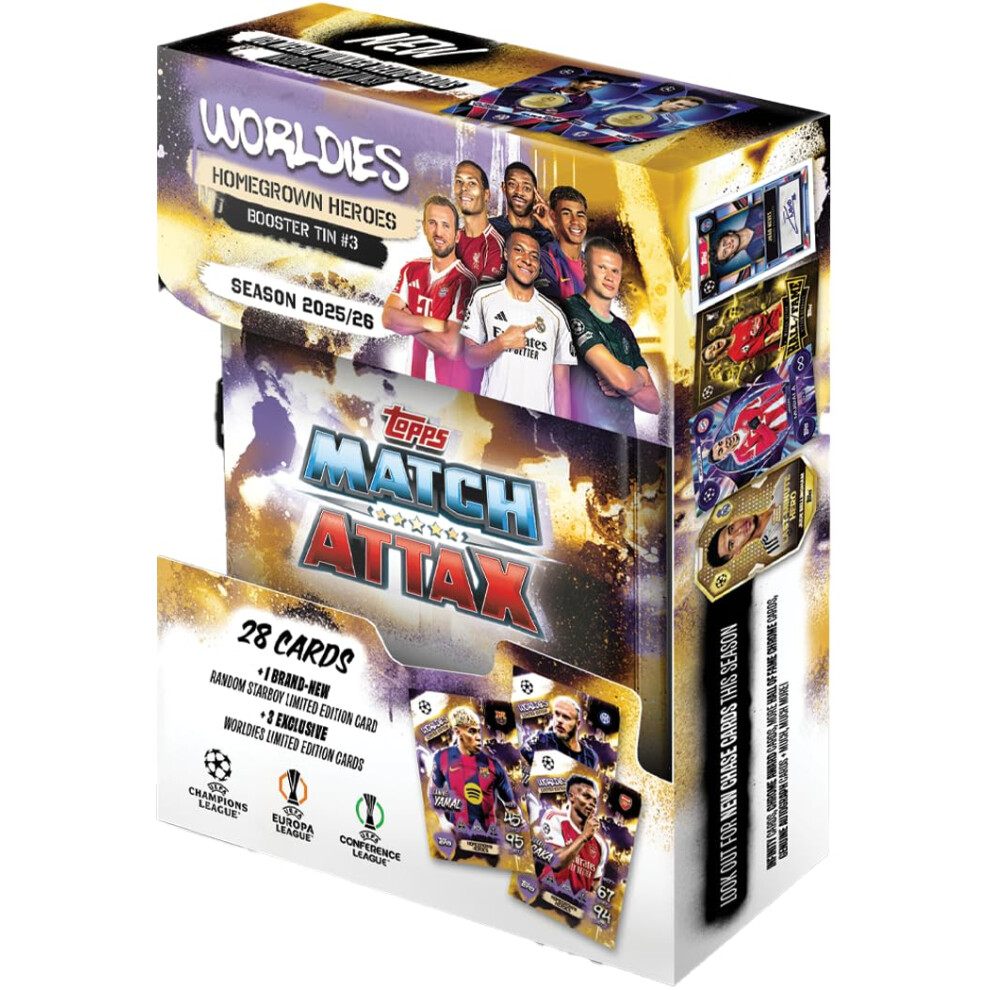 Topps Ucc Match Attax 202526 Mini Tin Homegrown Heroes Contains 28 Match
