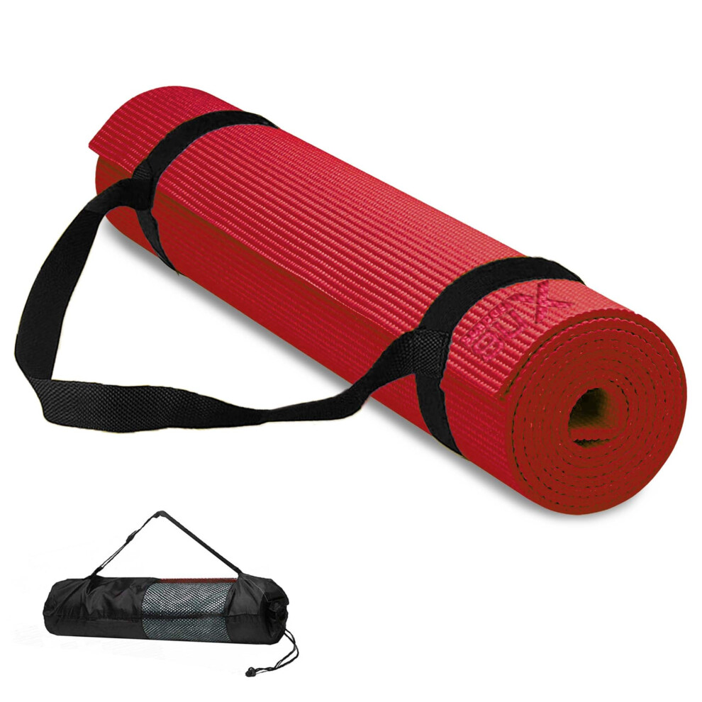 Xn8 Sports Pvc Yoga Mat 6Mm Thick Nonslip Exercise Workout Mats With Carry