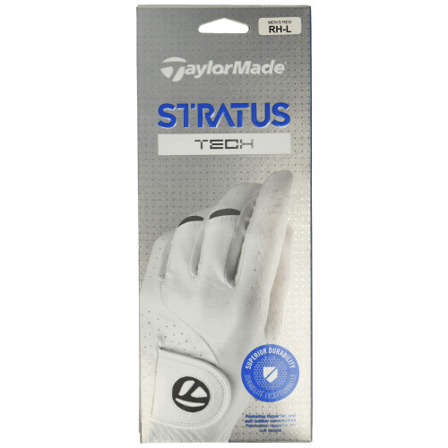 TaylorMade Mens Stratus Tech Golf Glove White MediumLarge 2