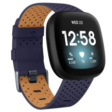 Strap Compatible with Fitbit Versa 3 Fitbit Sense Strap Leather Genuine Le