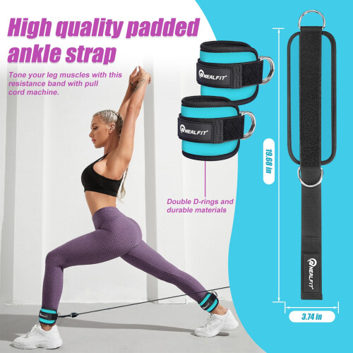 NEALFIT Ankle Strap for Cable Machine Gym Ankle Cuff for Kickbacks Leg Exte 1