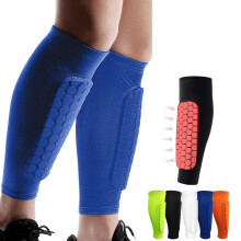 Shindefender Shin Guards Pads Honeycomb Compression Sleeve Football Shin Gu