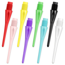 flintronic Plastic Dart Tips 100 PCS Dart Tip Replacement Tips 2BA Standard Thread Soft Dart Tips Premium Replacement Dart Accessory Multicolor