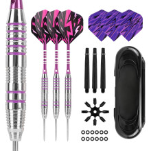Darts Set 3 Pack 22g Darts Professional Personalised Darts Stems and Flights Dart Flight Protectors Dart Case Dart Accessories Practical And Dur