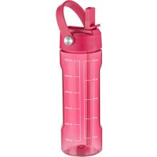 GOPPUS 600ml20oz Clear Water Bottle with Straw Tritan Leakproof Drinking Bo
