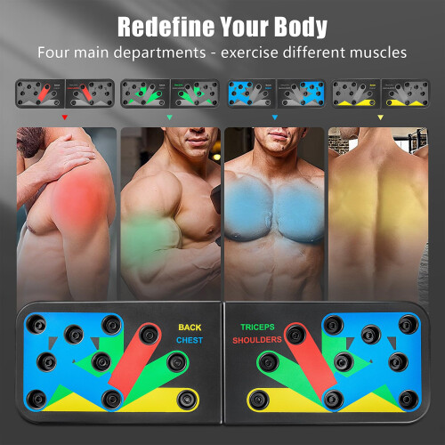 20in1 Push Up Board Foldable PressUp Board with Resistance Bands MultiFunct 1