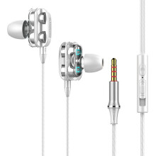 Jacenvly KS1 In-Ear Monitor Bass Earbuds, Wired Stereo Headphones with Clear Sound & Noise Canceling, Dual Magnetic Circuit