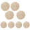M 8 Pcs Placemats Round Kitchen Beverage Corn Husk Household 1