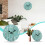 3 Pcs Wall Clock Silent Non-Beating Clock, Rustic Vintage Decorative Clock-10"(Teal) 1