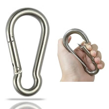 Large Heavy Duty Stainless Steel Carabiner Clip – 2 Pcs Spring Snap Hook –