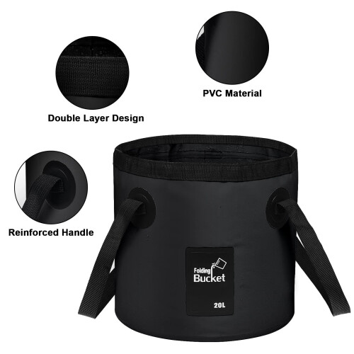 iGreely Folding Bucket  Foldable Camping Storage Container Collapsible Buck 1