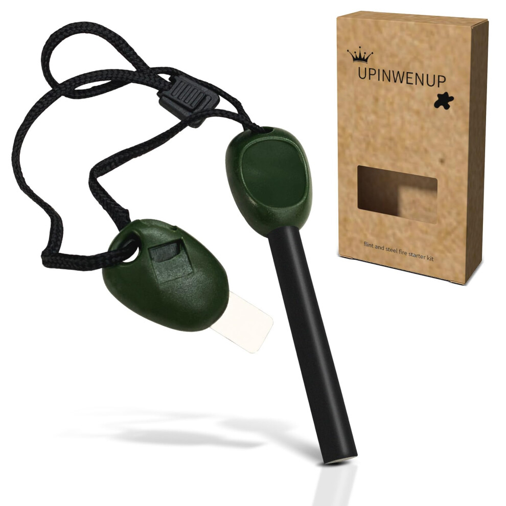 Upinwenup 1 Pcs Fire Starter Kit Flint And Steel Survival Fire Steel Outdoor Emergenc