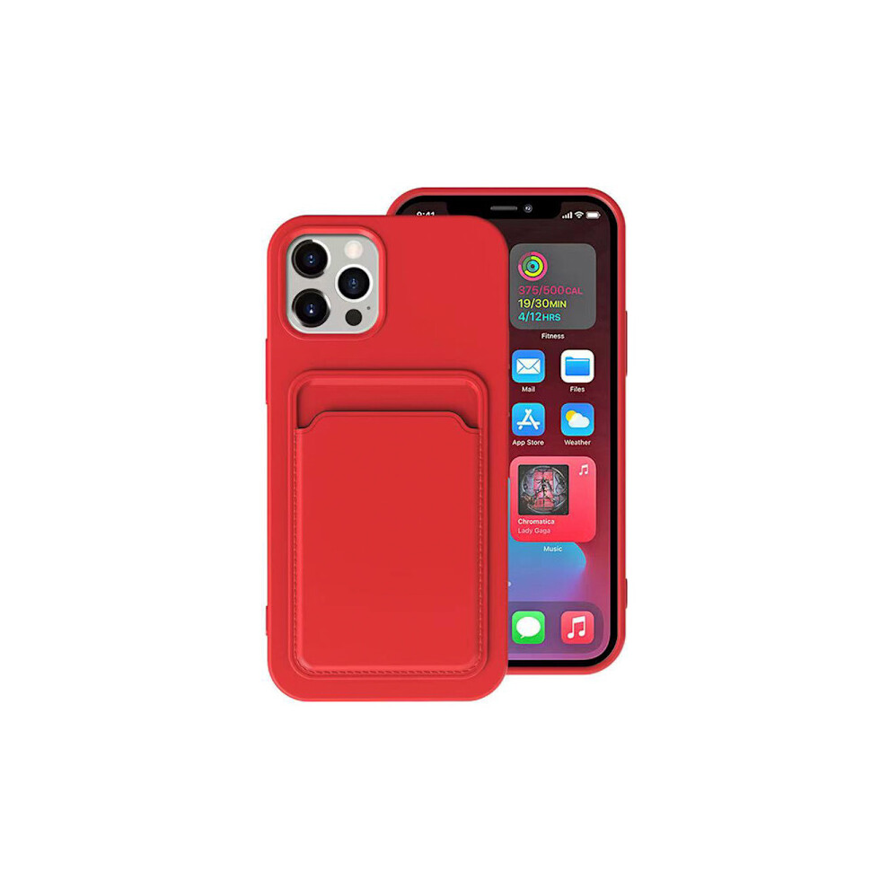 Compatible With Iphone 13 Pro - Well-Designed Floveme Case With Card Holder Red 9191629689323