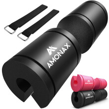 Amonax Hip Thrust Bar Pad Thick Foam Barbell Cushion with Secure Velcro Straps Heavy Duty Targeted Protection for Glute Workouts Gym Essentials Fitn