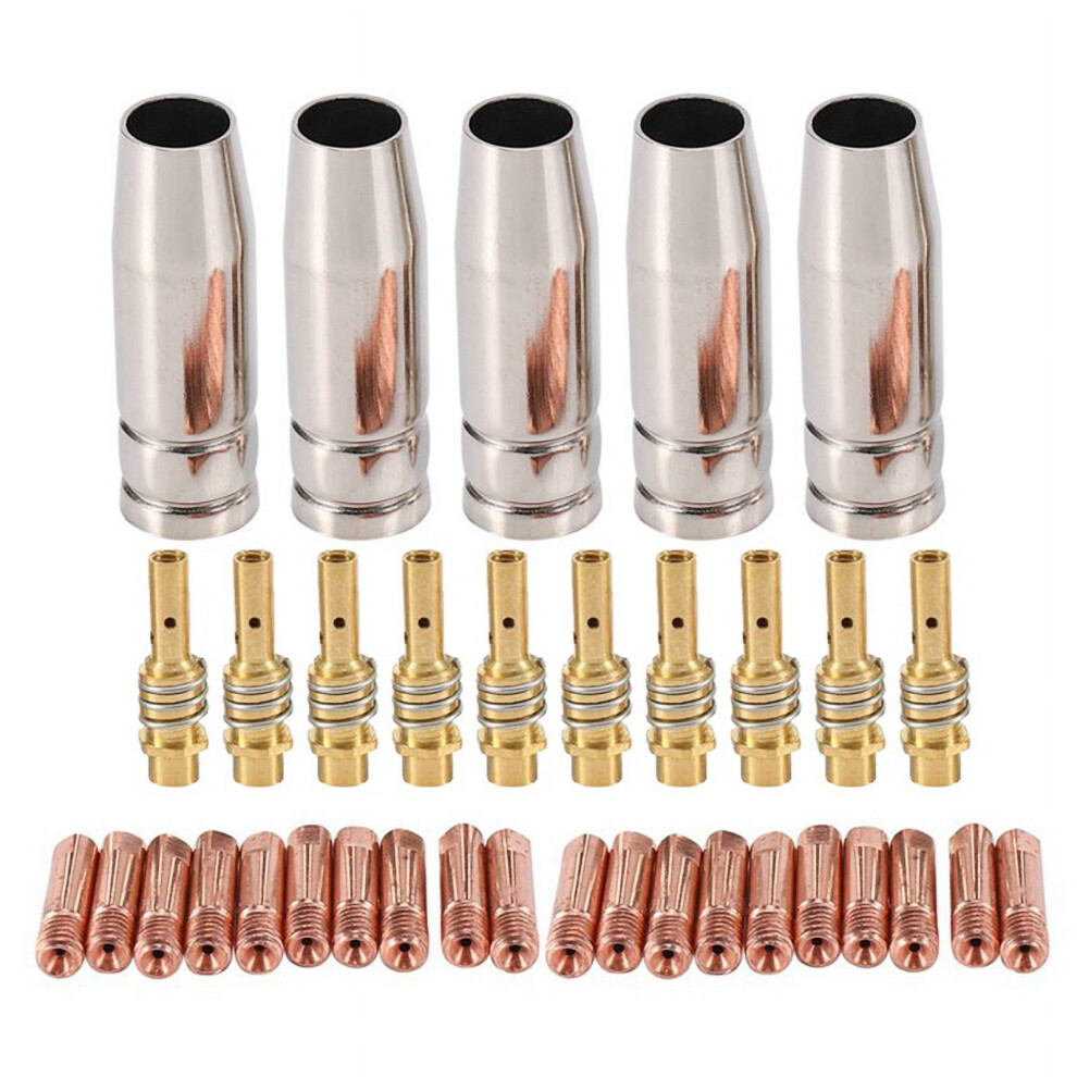 Ckepdyeh 35Pcs 15Ak Welding Torch Consumables 0.8Mm Mig Torch Gas Nozzle Tip Holder Of 15Ak Mig Welding Torch 9191629689736