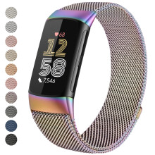 Zoye Metal Strap Compatible with Fitbit Charge 6 Strap for Women Men Adjust