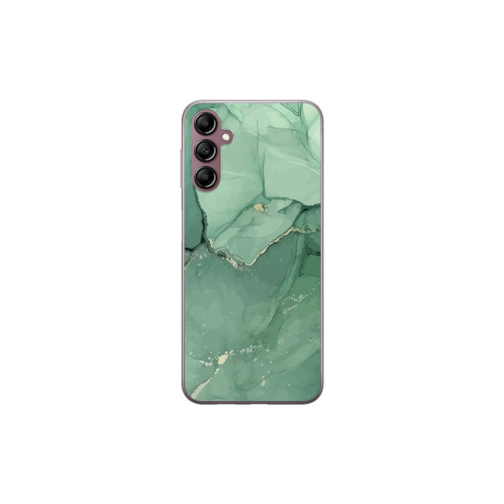 Compatible With Samsung Galaxy A14 5G Transparent Case Marble Green 9191629689408