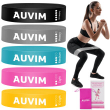 AUVIM Fitness Bands Set of 5 Nonslip Resistance Bands Loop Exercise Bands f