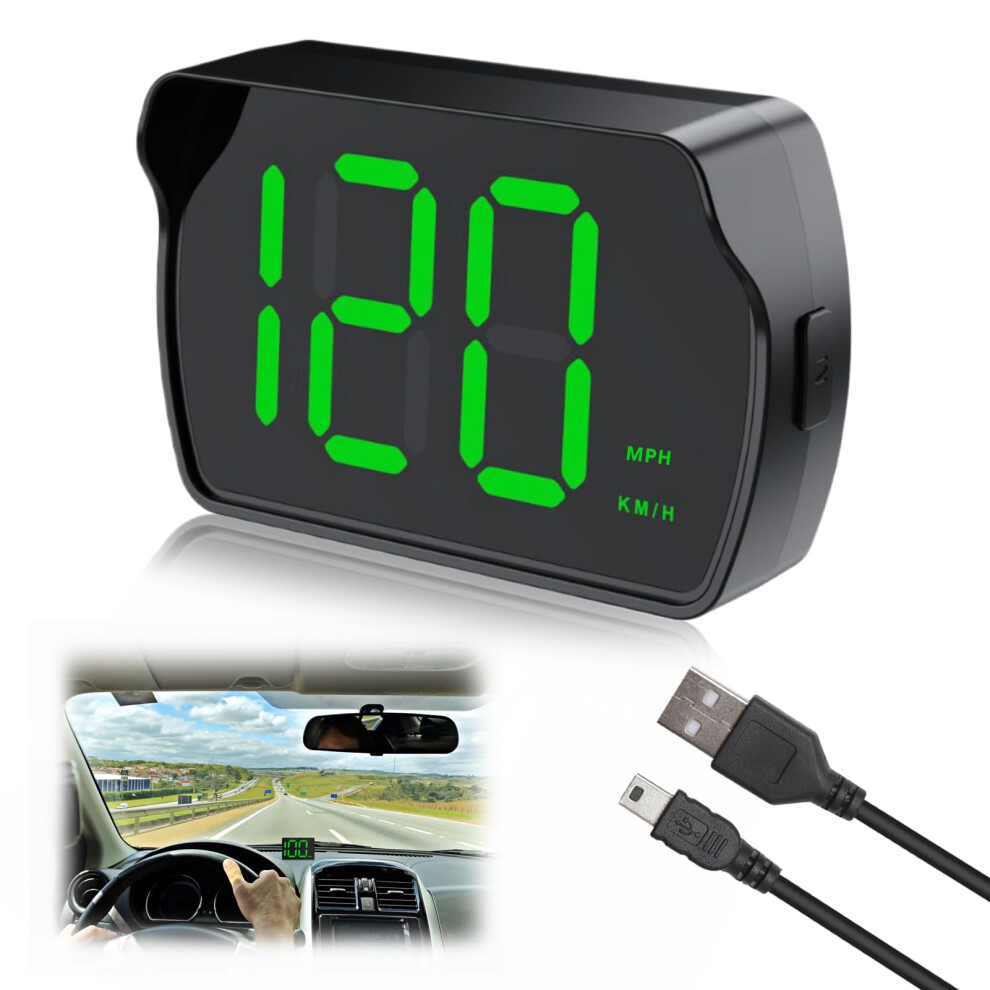 Digital Gps Speedometer Car Mph Hud Heads Up Display Car Speedometer Realti 8178655112873