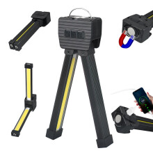 Gym Lamp for Posing 180 Adjustable Handheld Folding LED Posing Lamp Portable Magnetic Work Lights Flashlight with Hang Hook 7Level Dimming and 4 Li