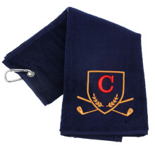 Always Looking Good Golf Towel with Monogrammed Embroidery Initial Letter Luxury Velour 50cm x 40cm Custom Embroidered Golf Towel with Carabiner Cli