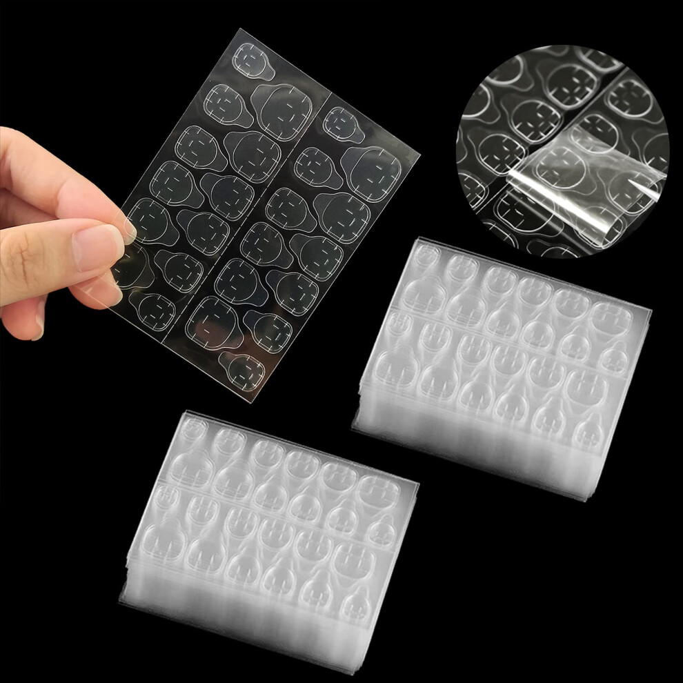 2400Pcs Double Sided Nail Adhesive Tabs for Press On Nails, Waterproof Strong Hold, Easy Removal
