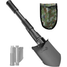 Digging Shovel 1535 Folding Camping Shovel Lightweight High Carbon Steel Portable Multifunctional Trowel for Outdoor Camping Backpacking Hiking Car