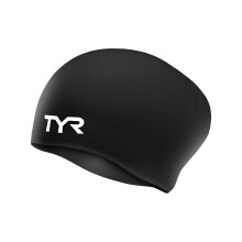 TYR Unisex Tyr Long Hair Silicone Swim Cap Black M UK