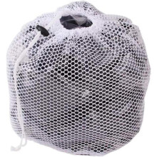 Zynic Fine Mesh Laundry Bag with Drawstring - Heavy Duty White Washing Bag for Delicates & College Dorm Use