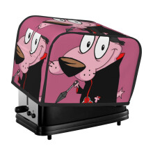 Courage The Cowardly Dog Toaster Cover 2 Slice, Bread Dust Cover & Fingerprint Protection-Polyester, Kitchen Small Appliance Covers