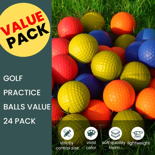FINGER TEN Golf Practice Balls Elastic Foam Soft Value 24 Pcs Golf Training 1