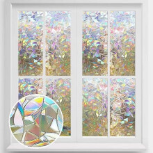 YiFudd Window Film Glass Film Electrostatic Glue- Colorful Frosted Bathroom Toilet Glass Sticker Window Film Light Opaque Frosted Window Sticker