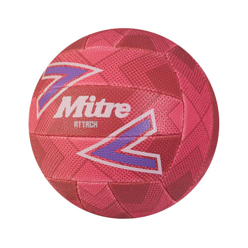 Mitre Mitre Attack Netball  Popular Style  Interactive Design  SoftTouch PinkPurp 1