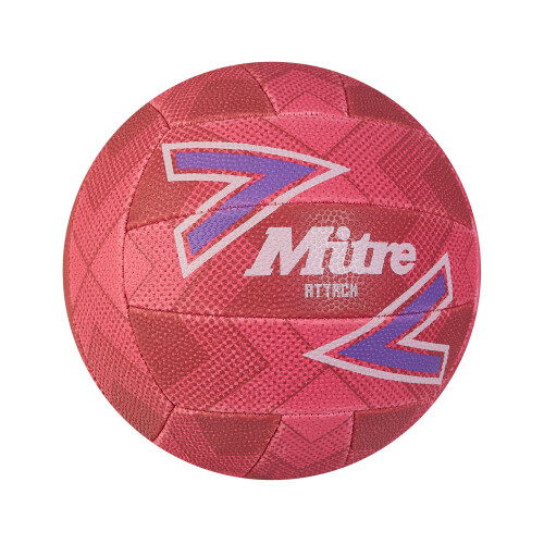 Mitre Mitre Attack Netball  Popular Style  Interactive Design  SoftTouch PinkPurp 2