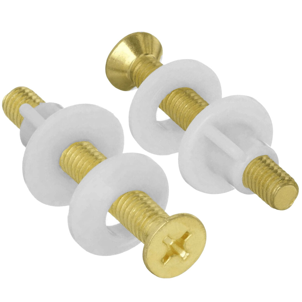 Wideskall Brass Plated Toilet Seat Hinge Bolts Screw And Nut 9314556328800