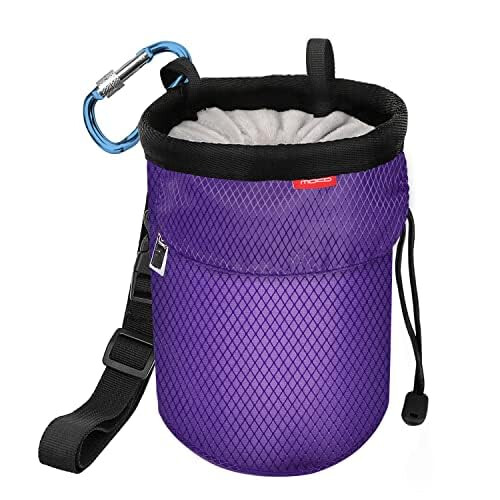 MoKo Chalk Bag Drawstring Rock Climbing Chalk Bag with Adjustable Belt  Zip