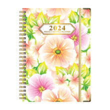 Planner 2024 English Agenda A5 Planning Notebook With Split Pages Paper Coil Copy 2024 Planner School Office Essentials