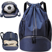 WUBAYI Football Boot BagSports Kit Gym Sack Swimming PE Large Drawstring Ba