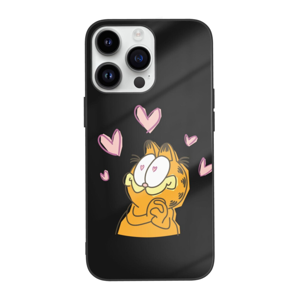 Compatible With Apple Compatible With Iphone 14Pro Case 14Promax Printed Glass Case Garfield 9314556330834