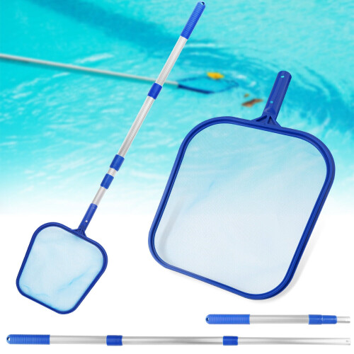 HXEternal UV Resistant Pool Skimmers with Pole, Blue, 60" 1