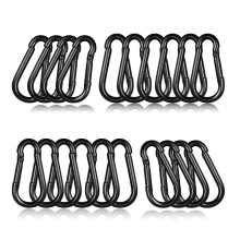 20PCS Black Carabiner Clips60mm 236 Spring Snap Hooks M6 Galvanised Steel Q
