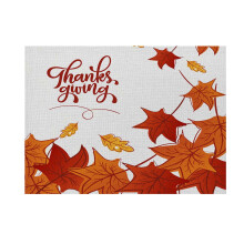 WinysinThanksgiving Pumpkin Turkey Maple Leaf Placemats Autumn Table Decoration