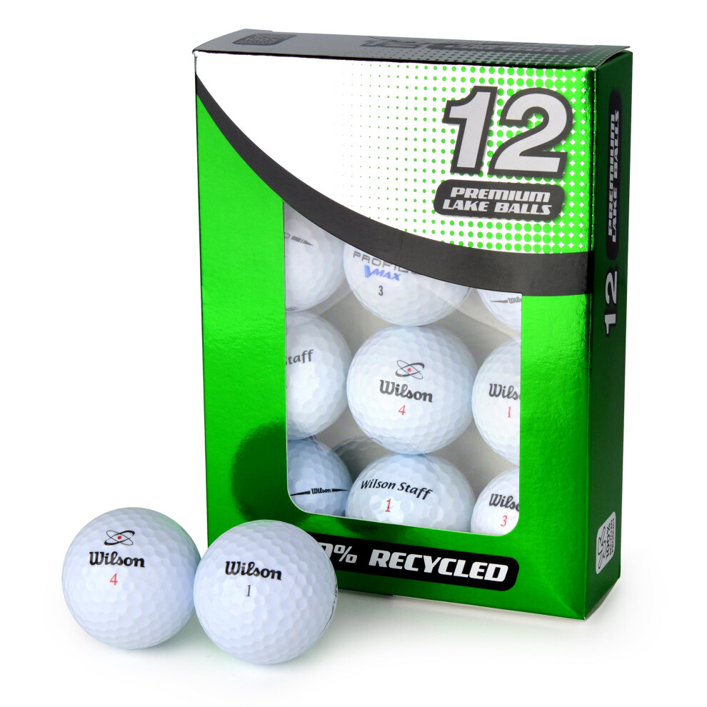 Second Chance Recycled Lake Golf Balls Used 12 Pack Grade A For Wilson Go