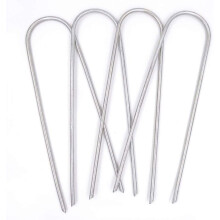 Heavy Duty U-Type Wind Stakes Compatible with Sharp Ends Safety Ground Anchors Galvanized Steel for Soccer Goals Camping Tents Garden Decoration