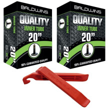 Baldwins Bike Inner Tube 20 x 175 to 2125 Schrader Valve BALDYS TYRE LEVER