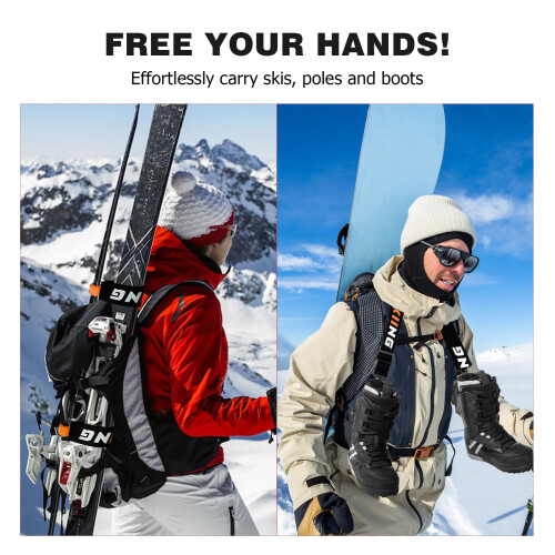 Mellbree Ski Straps for Carry Ski Carrier Strap for Snowboard Pole and Boot 1