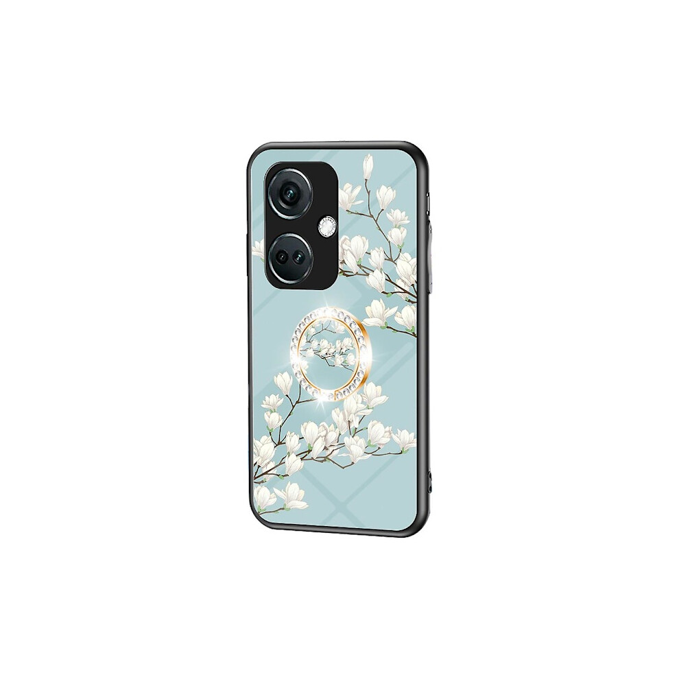 Compatible With Oneplus Nord Ce3 5G Case With Floral Pattern, Tempered Glass And Stand Gardenias 9338982120920