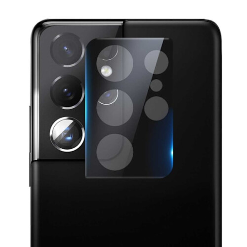 2-Pack Full Coverage Galaxy S21 Ultra Camera Lens Protector Glass Black 1