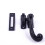 Renovator's Supply Black Wrought Iron Window Sash Lock 3.75" Window Locks 3